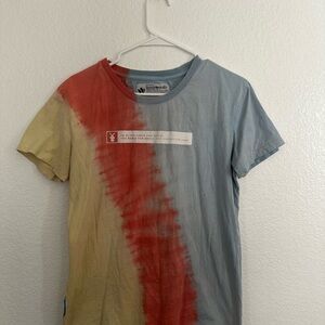 Dutch Bros Red and Yellow Tie-Dye T-Shirt